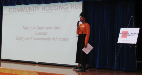 Virginia Cumberbatch at Community Housing Hub Workshop at Blackshear Elementary School
