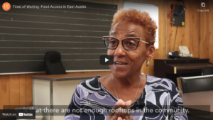 Video Screenshot of Barbara Scott on food access