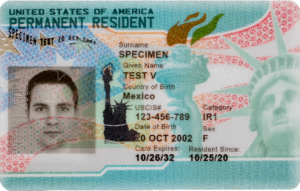 USCIS Permanent Resident Card Front